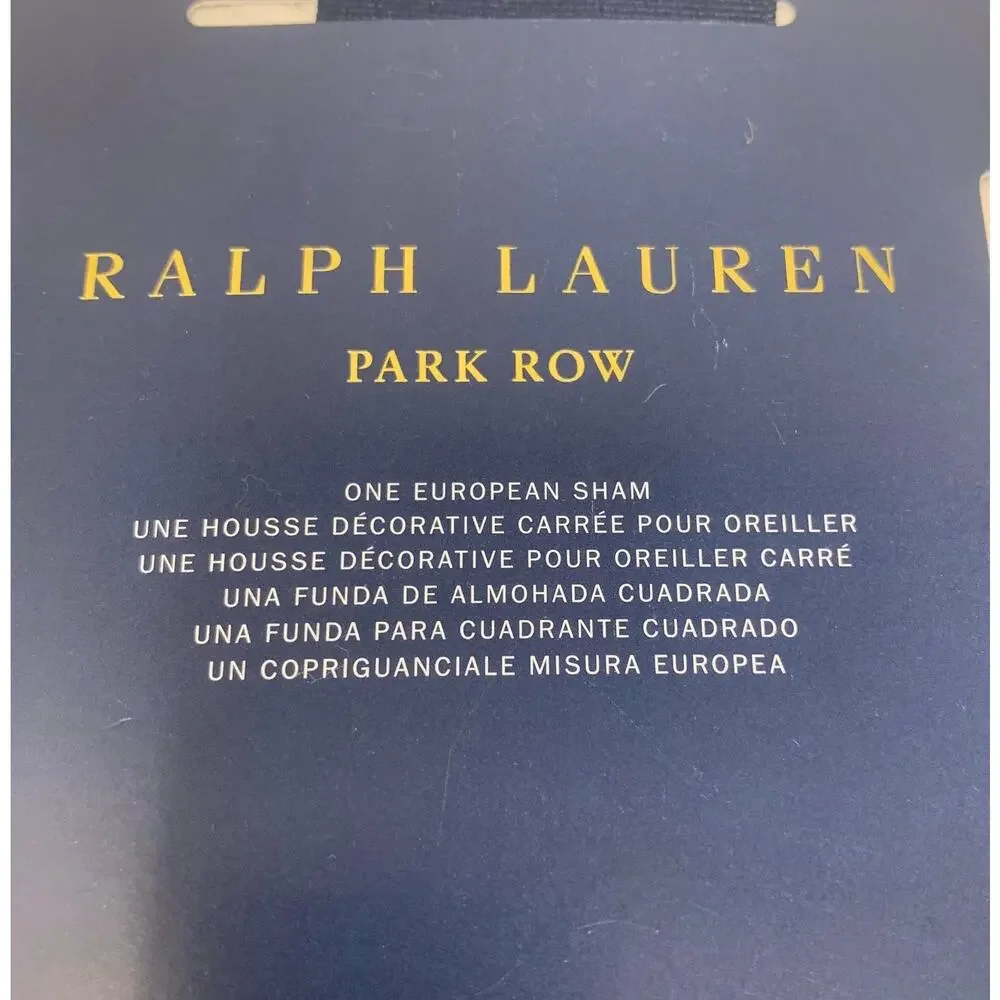NEW Lot 2 Ralph Lauren Park Row Elysia Euro Shams Chic Cream Quilted NWT 26x26